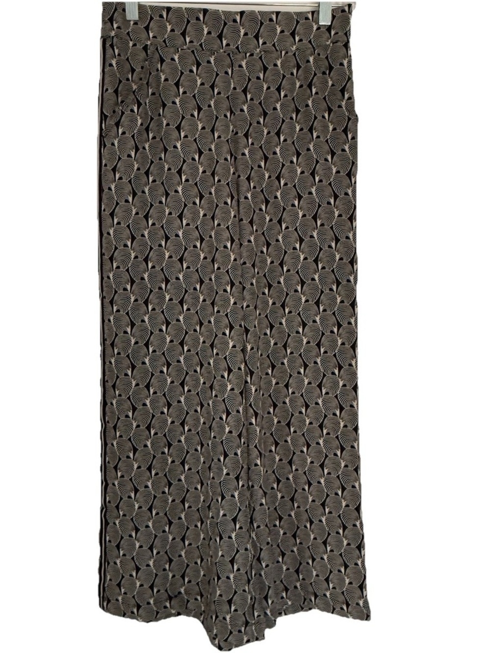 Max Studio Wide Leg Palazzo Pants. 1X. Black and white. Flowy. Boho. Pattern.